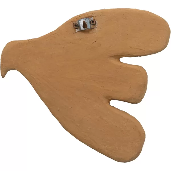 Creative CoOp Paper Mache Dove Art Mustard Wall Dcor Orange