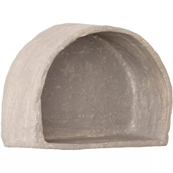 Creative CoOp Paper Mache Half Moon Gray Wall Shelf