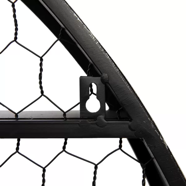 Creative CoOp Round Metal Dcor with 4 Wire Back Wall Shelves SilverBlack