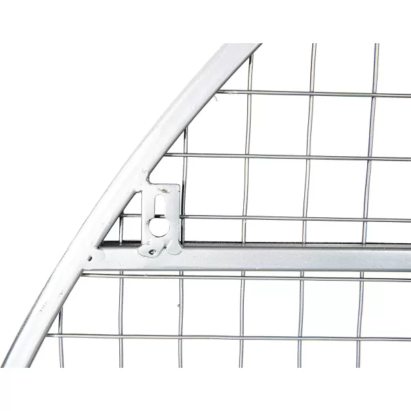 Creative CoOp Round Metal Dcor with 4 Wire Back Wall Shelves SilverSilver
