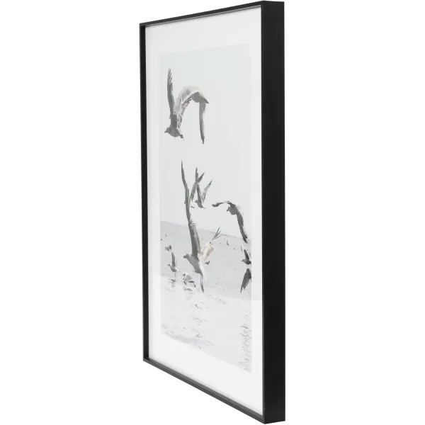 Creative CoOp Seagulls in Flight Photo Print with Black Metal Frame