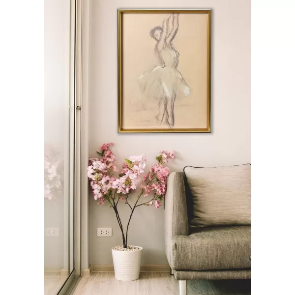 Creative CoOp Vintage Reproduction Degas Ballerina Sketch with Solid Wood FrameDancing