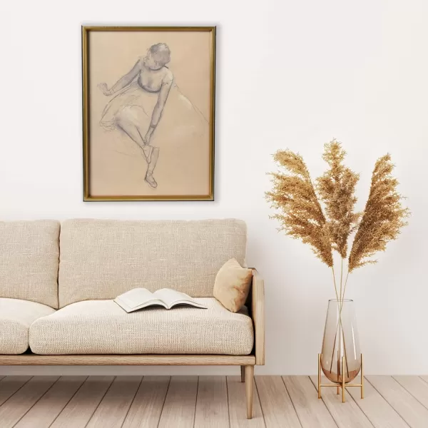 Creative CoOp Vintage Reproduction Degas Ballerina Sketch with Solid Wood FrameResting