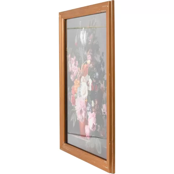 Creative CoOp Vintage Reproduction Floral Still Life Print with Solid Wood FrameFloral Arrangement