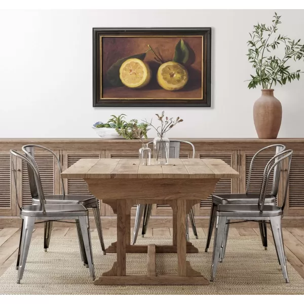 Creative CoOp Vintage Reproduction Landscape with Solid Wood FrameLemon