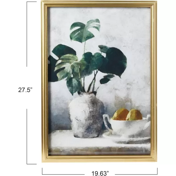 Creative CoOp Vintage Reproduction Still Life Print with Solid Wood Frame
