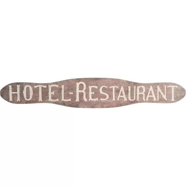 Creative CoOp Vintage Wood quotHotel Restaurantquot Wall Art Natural
