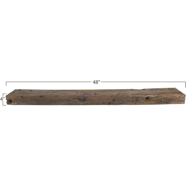 Creative CoOp Wood Floating Wall Shelf Large BrownLarge