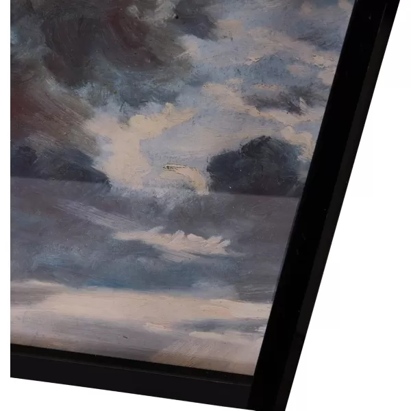 Creative CoOp Wood Framed Landscapes Botanicals and Abstract Images Multicolor Set of 12