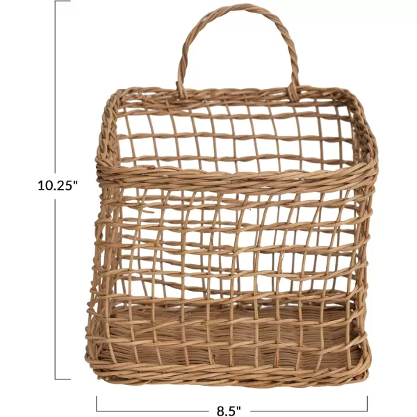Creative CoOp Woven Rattan Hanging Natural Wall Basket