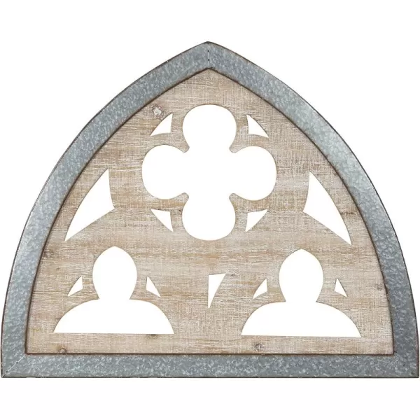 Creative CoOp 275quot Wood ampamp Metal Dcor Wall Art Silver