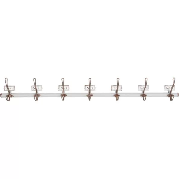 Creative CoOp 7 Numbered Wall Hooks on RodGray