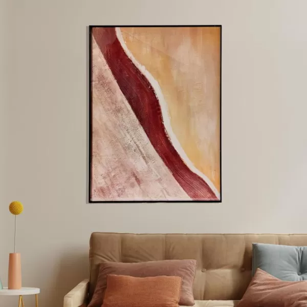 Creative CoOp Abstract Print with Black Metal Frame