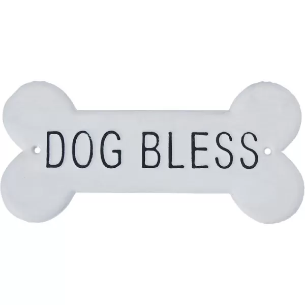 Creative CoOp Decorative Iron quotDog Blessquot Wall SignWhite