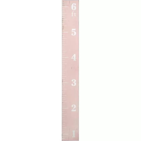 Creative CoOp Growth Chart Ruler Dcor Wall Art Pink 075quot x 6600quotPink