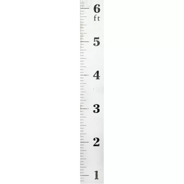 Creative CoOp Growth Chart Ruler Dcor Wall Art Pink 075quot x 6600quotWhite