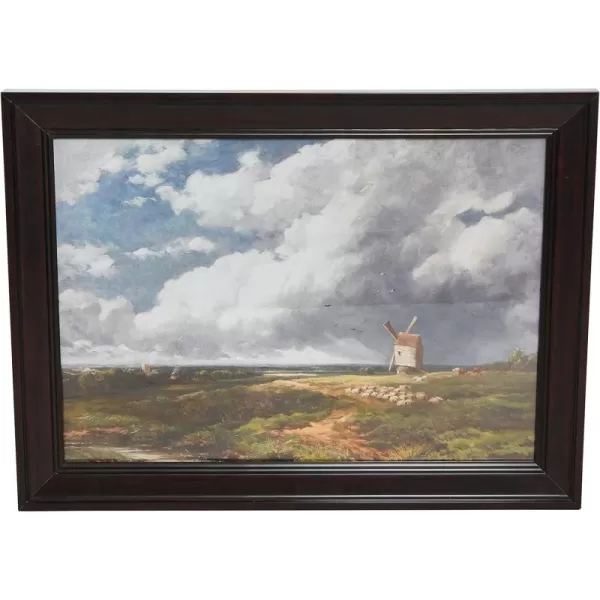 Creative CoOp Nautical Wall Art with Gold Wood Frame and Glass CoverBlack Frame