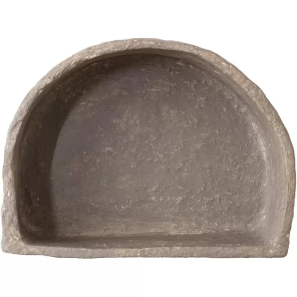 Creative CoOp Paper Mache Half Moon Gray Wall Shelf