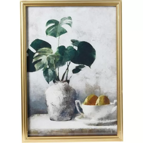 Creative CoOp Vintage Reproduction Still Life Print with Solid Wood Frame