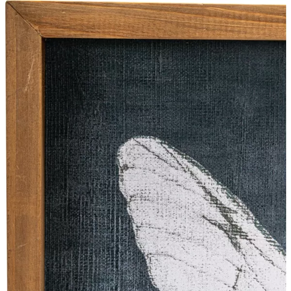 Creative CoOp 1575 Inches Square Wood Framed Dcor with Butterfly Multicolor Wall Art Gray
