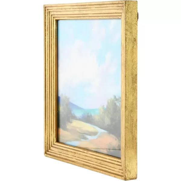 Creative CoOp 1575quot Square Watercolor Nature Landscape with Solid Wood FrameRolling Hills