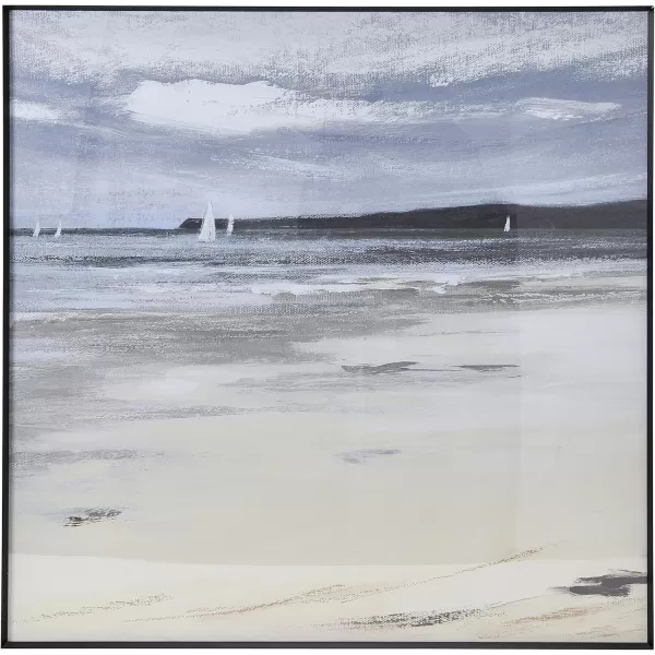 Creative CoOp 315quot Square Coastal Landscape in Metal Frame