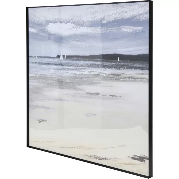 Creative CoOp 315quot Square Coastal Landscape in Metal Frame