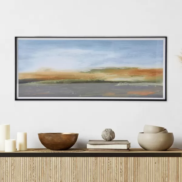 Creative CoOp Abstract Watercolor Landscape in Metal Frame 1200quot x 2776quot