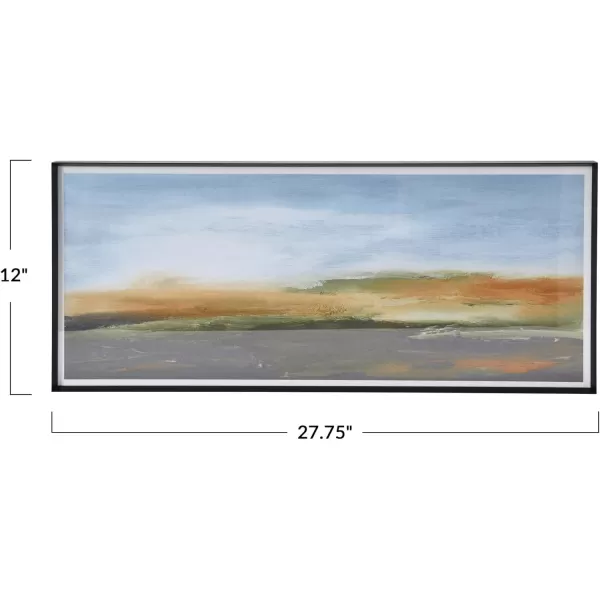Creative CoOp Abstract Watercolor Landscape in Metal Frame 1200quot x 2776quot