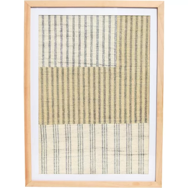 Creative CoOp Boho Handwoven Cotton Wall Art with Wood Frame and Plastic Cover MulticolorSageNatural