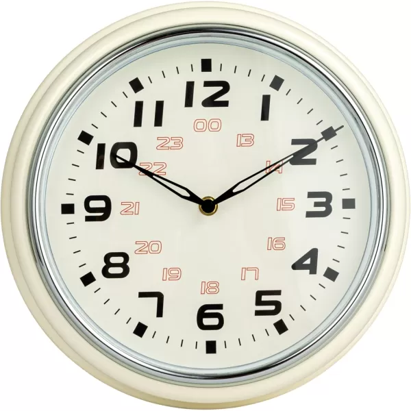 Creative CoOp Chic Round Wall Clock Cream