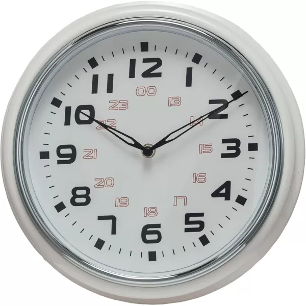 Creative CoOp Chic Round Wall Clock Cream