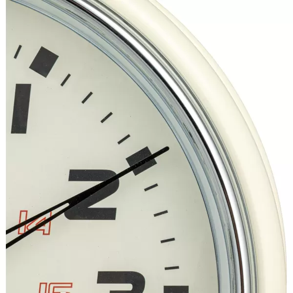 Creative CoOp Chic Round Wall Clock Cream