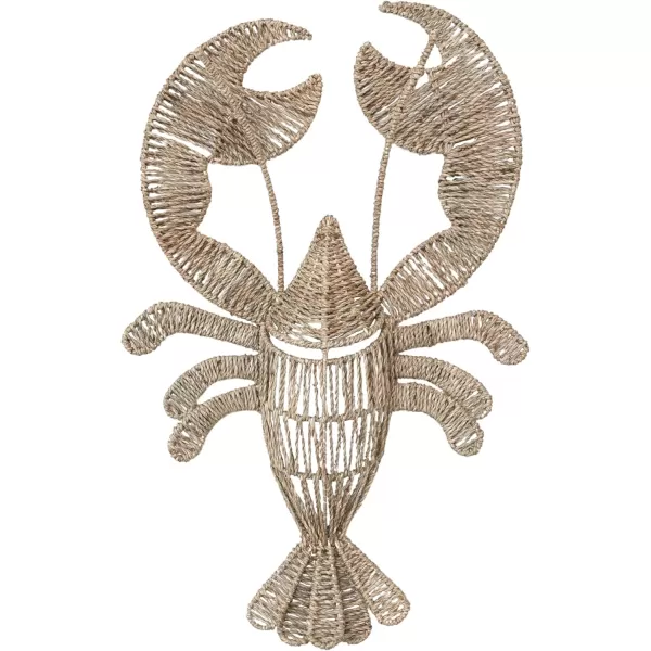 Creative CoOp Coastal Catch Seagrass Lobster Wall Decor Natural