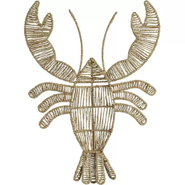Creative CoOp Coastal Catch Seagrass Lobster Wall Decor Natural