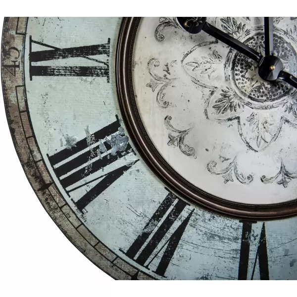 Creative CoOp Distressed Mint Green Round Wall Clock