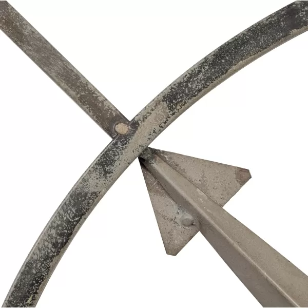 Creative CoOp Distressed Red Metal Compass Wall DcorDistressed Silver