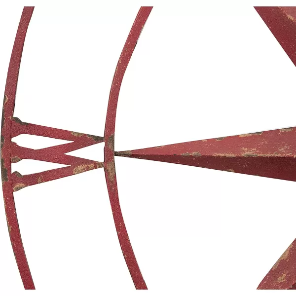 Creative CoOp Distressed Red Metal Compass Wall DcorRed