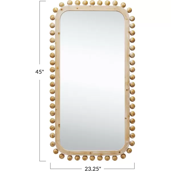 Creative CoOp Firwood BohoSouthwestern Rectangular Wall Mirror Natural