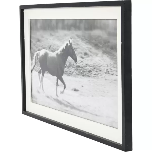 Creative CoOp Galloping Horse Print with Wood Frame
