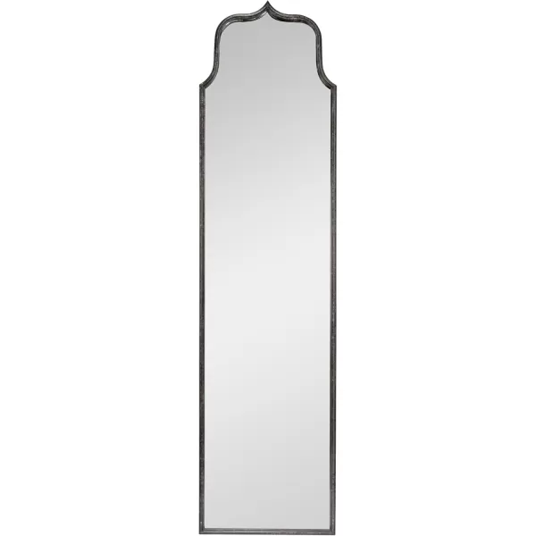 Creative CoOp Modern Farmhouse Floor Length Metal Framed Wall Mirror Distressed BlackBlack