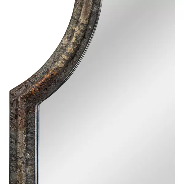 Creative CoOp Modern Farmhouse Floor Length Metal Framed Wall Mirror Distressed BlackBlack