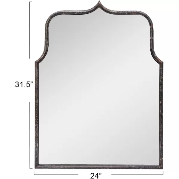 Creative CoOp Modern Farmhouse Floor Length Metal Framed Wall Mirror Distressed BlackBlack
