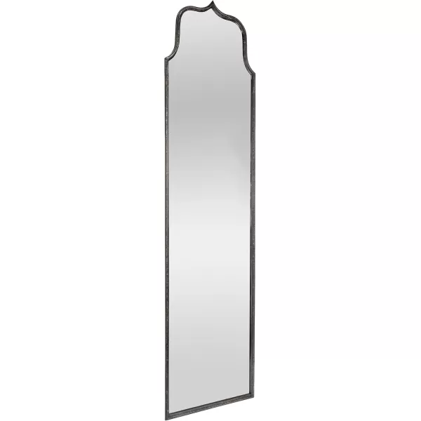Creative CoOp Modern Farmhouse Floor Length Metal Framed Wall Mirror Distressed BlackBlack