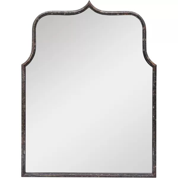 Creative CoOp Modern Farmhouse Floor Length Metal Framed Wall Mirror Distressed BlackBlack