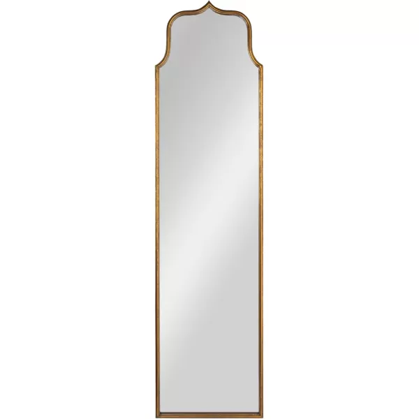 Creative CoOp Modern Farmhouse Floor Length Metal Framed Wall Mirror Distressed BlackGold