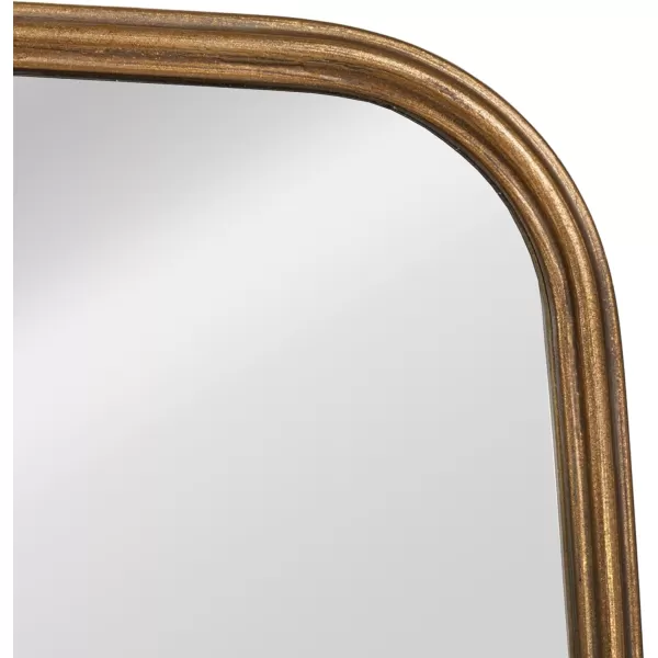 Creative CoOp Modern Farmhouse Floor Length Metal Framed Wall Mirror Distressed BlackGold