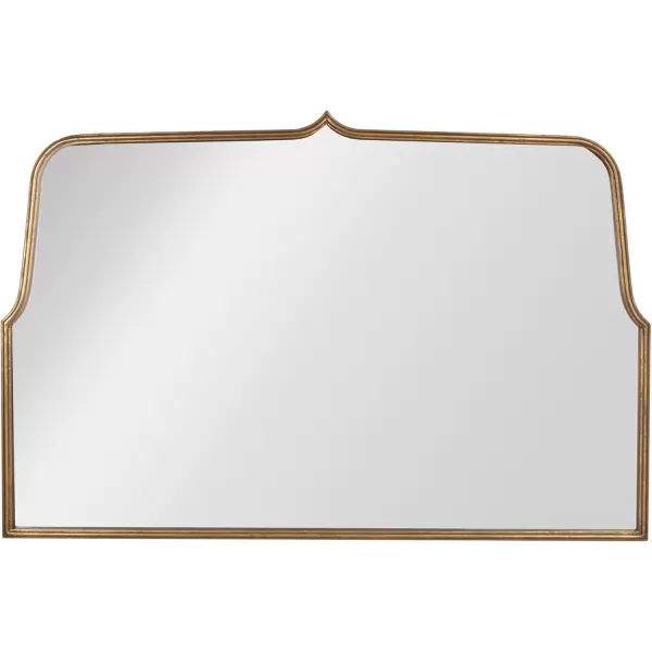 Creative CoOp Modern Farmhouse Floor Length Metal Framed Wall Mirror Distressed BlackGold