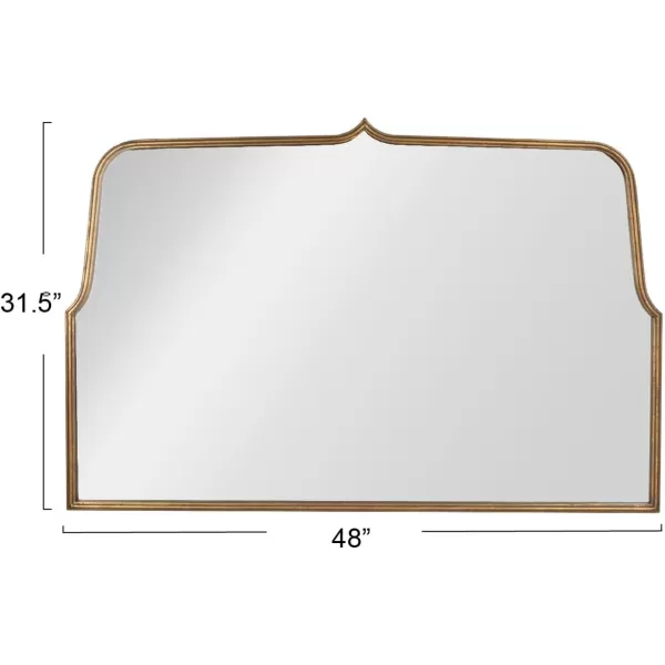 Creative CoOp Modern Farmhouse Floor Length Metal Framed Wall Mirror Distressed BlackGold
