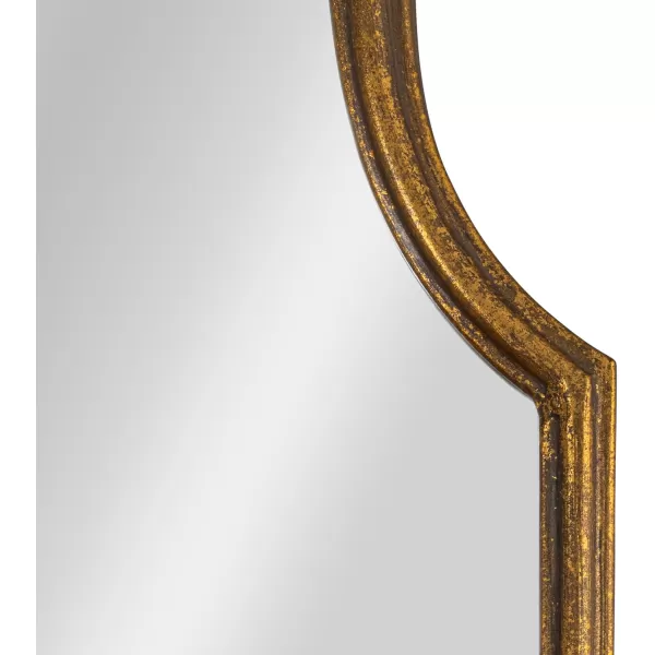 Creative CoOp Modern Farmhouse Floor Length Metal Framed Wall Mirror Distressed BlackGold